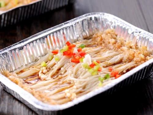 电白锡纸烤金针菇